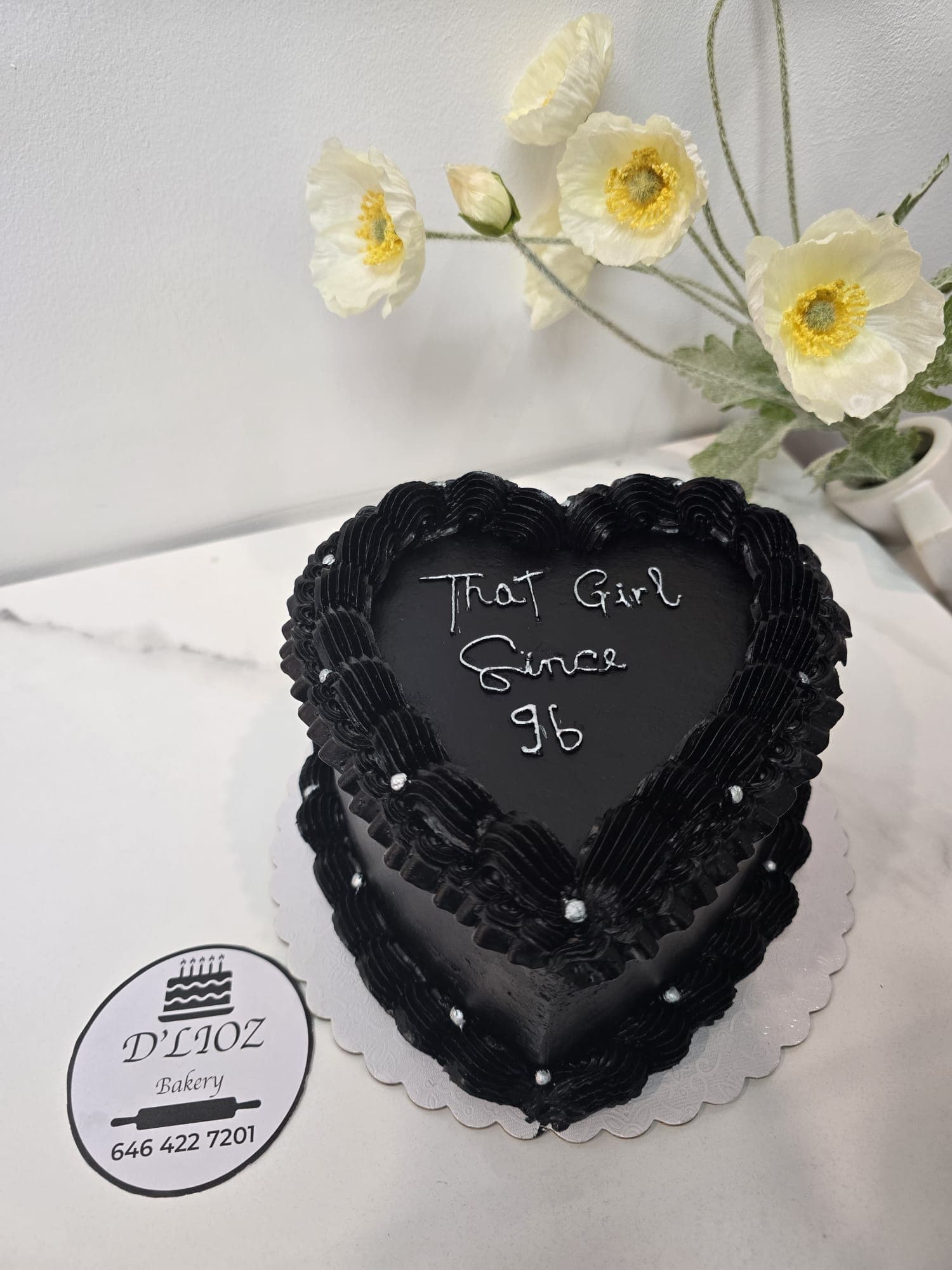 Heart Black Cake